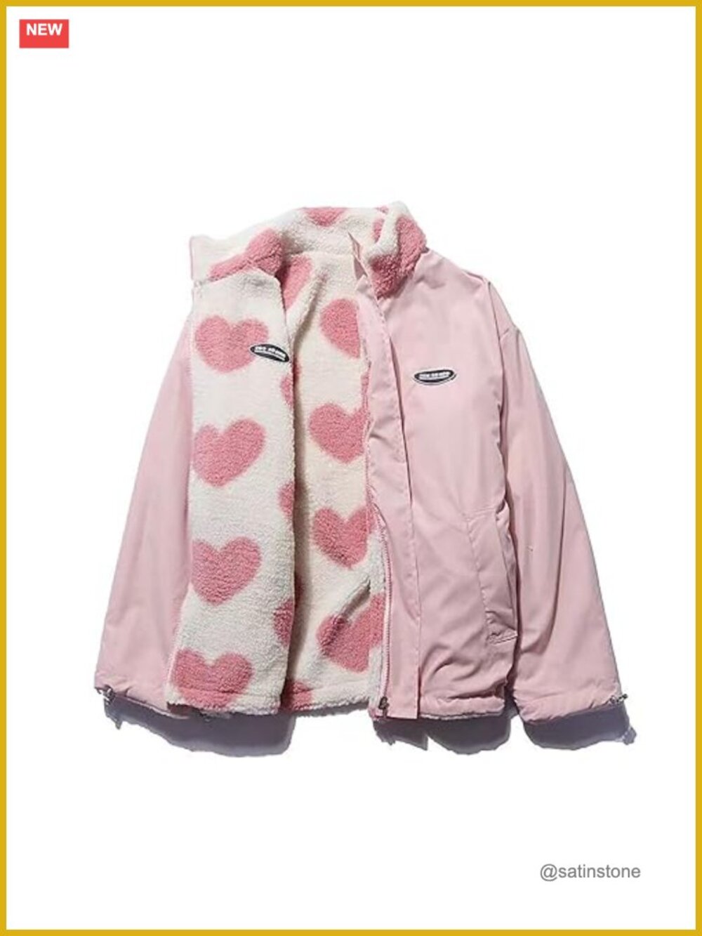 Reversible Fleece Sherpa Jacket Fuzzy Zip Up Cutecore Y2k Coat